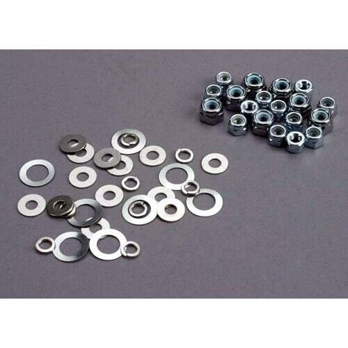 Nut set lock nuts (3mm (11) and 4mm(7)) & washer set