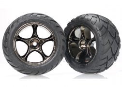 Tires & wheels assembled (Tracer 2.2" black chrome wheels Anaconda 2.2" tires with foam inserts) (2) (Bandit rear)
