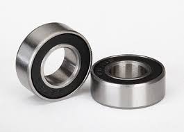 Ball bearings black rubber sealed (7x14x5mm) (2)