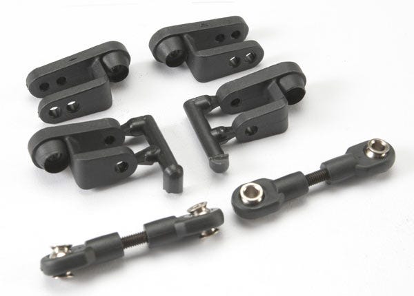 Servo horns steering long (2) short (2)/ linkage steering (3x20mm turnbuckle) (2)/ rod ends (short) (4)/ hollow balls (4)