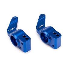 Axle carriers rear 6061-T6 aluminum left & right (blue-anodized)