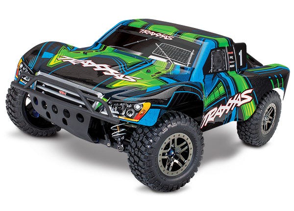 Slash 4X4 Ultimate Edition Green Clipless: 1/10 Scale 4WD Electric Short Course Truck.