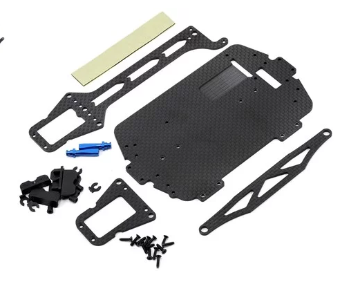 Carbon fiber conversion kit (includes chassis upper chassis battery hold down adhesive foam tape hardware)