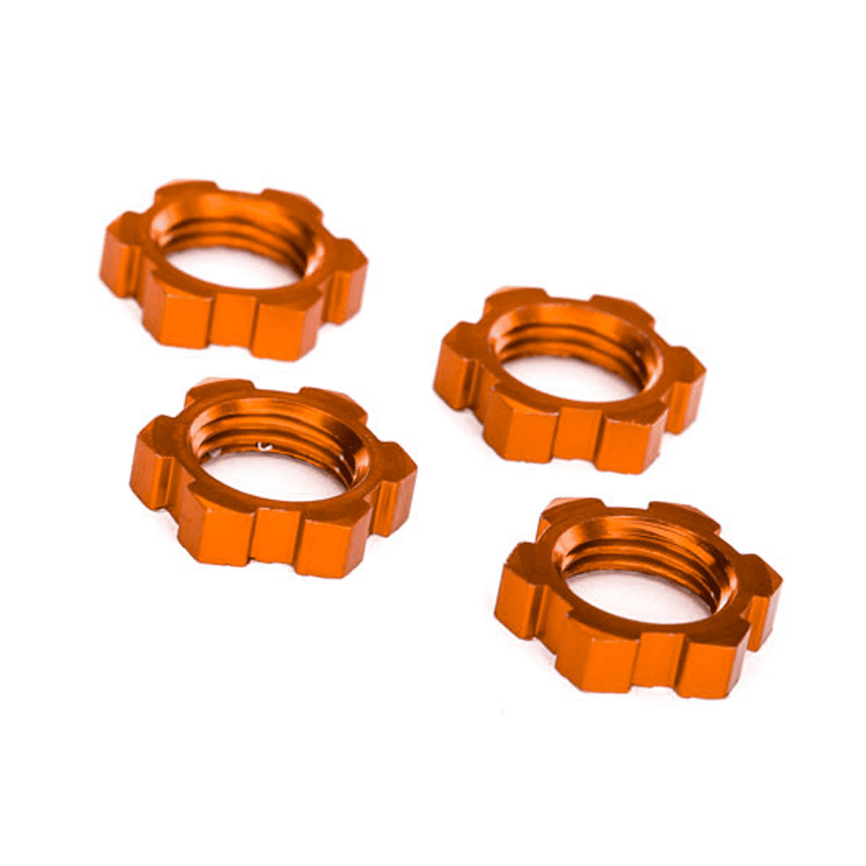 7758T Wheel nuts splined 17mm serrated (orange-anodized) (4)