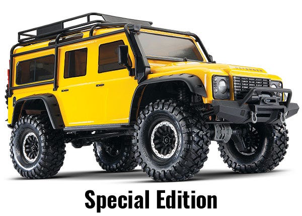 Discontinued - TRX-4 Scale and Trail™ Crawler with Land Rover Defender Body: 1/10 Scale 4WD Electric Trail Truck. Ready-to-Drive with TQi Traxxas Link™ Enabled 2.4GHz Radio System XL-5 HV ESC (fwd/rev) and Titan 550 motor.