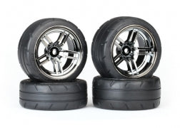 Tires & wheels assembled glued (split-spoke black chrome wheels 1.9" Response tires foam inserts) (front (2) rear (extra wide) (2)) (VXL rated)