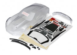 Body Chevrolet Corvette Z06 (clear requires painting)/ decal sheet (includes side mirrors spoiler & mounting hardware)