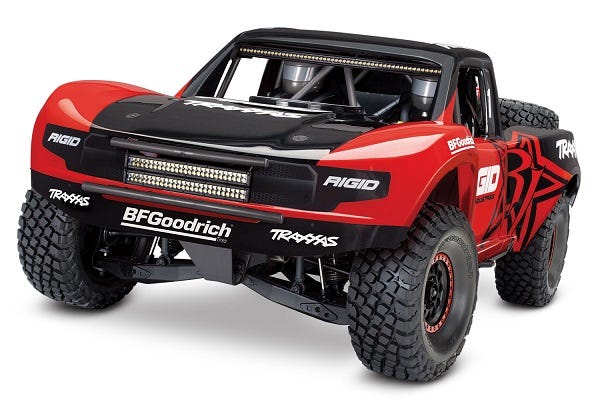 Discontinued - Unlimited Desert Racer: 4WD Electric Race Truck. Ready-to-Race with TQi 2.4GHz Traxxas Link™ Enabled Radio System Velineon VXL-6s brushless ESC (fwd/rev) and Traxxas Stability Management (TSM)