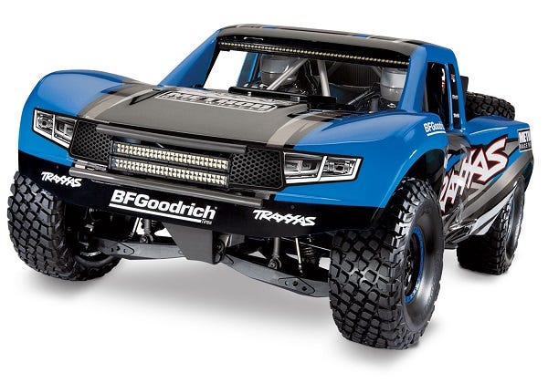 Discontinued - Unlimited Desert Racer: 4WD Electric Race Truck. Ready-to-Race with TQi 2.4GHz Traxxas Link™ Enabled Radio System Velineon VXL-6s brushless ESC (fwd/rev) and Traxxas Stability Management (TSM)