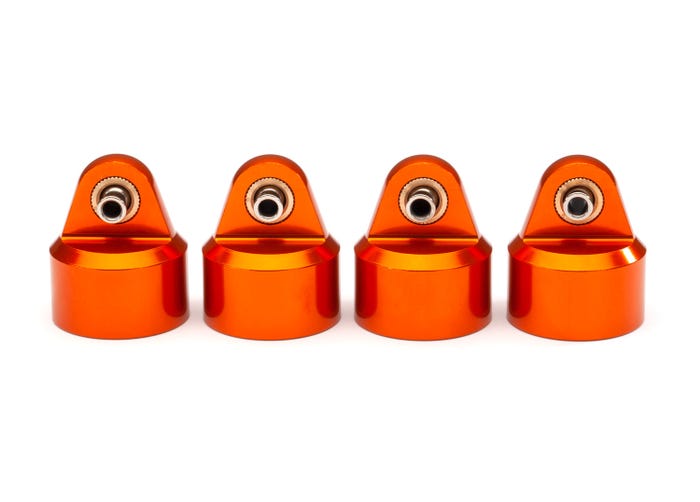 Shock caps aluminum (orange-anodized) GT-Maxx shocks (4)