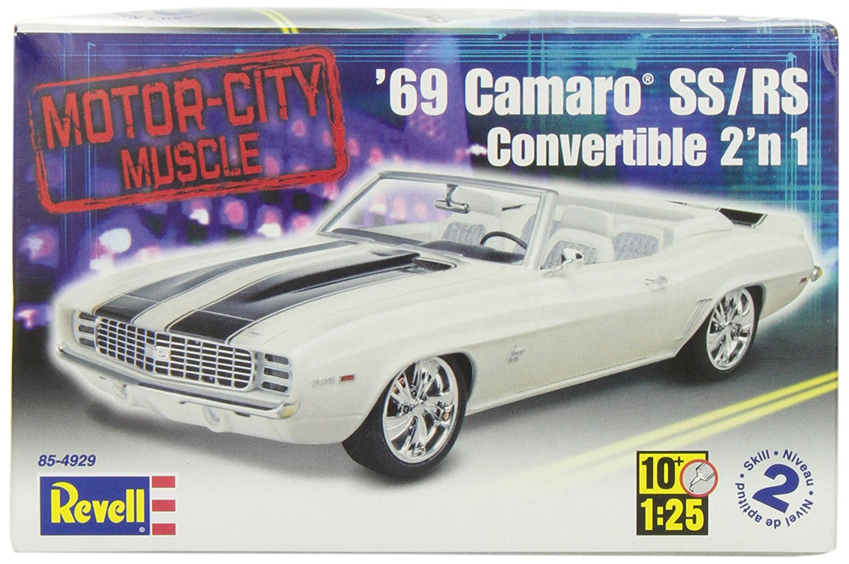 Revell 1:25 1969 Camaro Convertible Plastic Model Kit