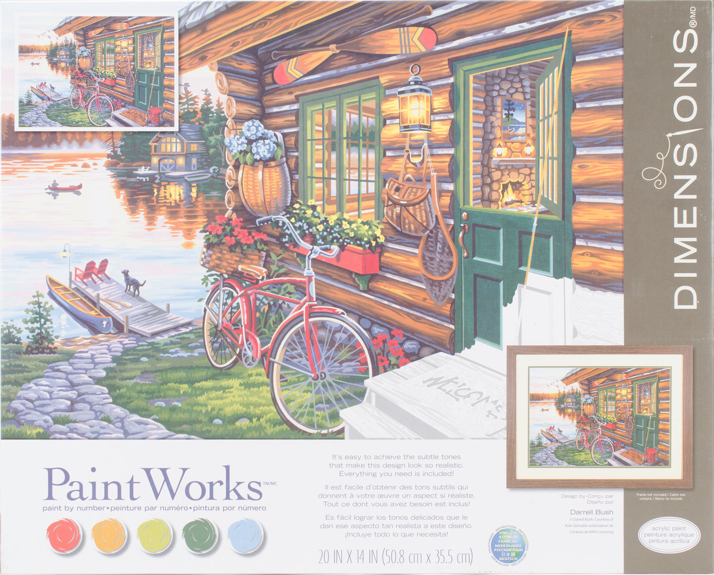 Paint Works Paint By Number Kit 20"X14"-Cabin View