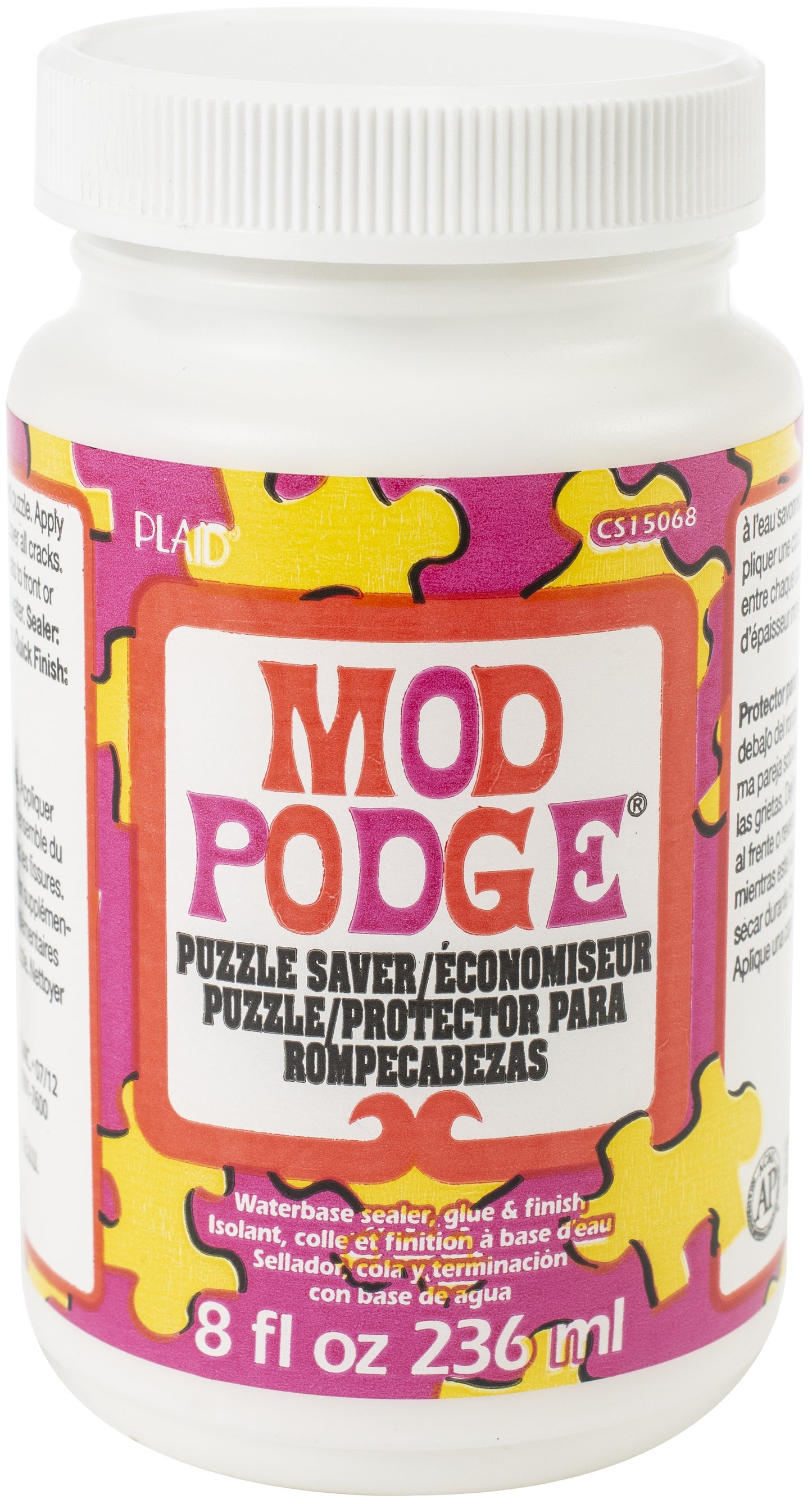 Plaid Mod Podge Puzzle Saver-8oz
