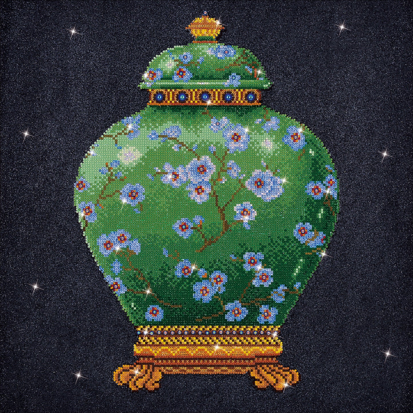 Diamond Dotz Diamond Embroidery Facet Art Kit 23.5"X23.5"-Green Vase