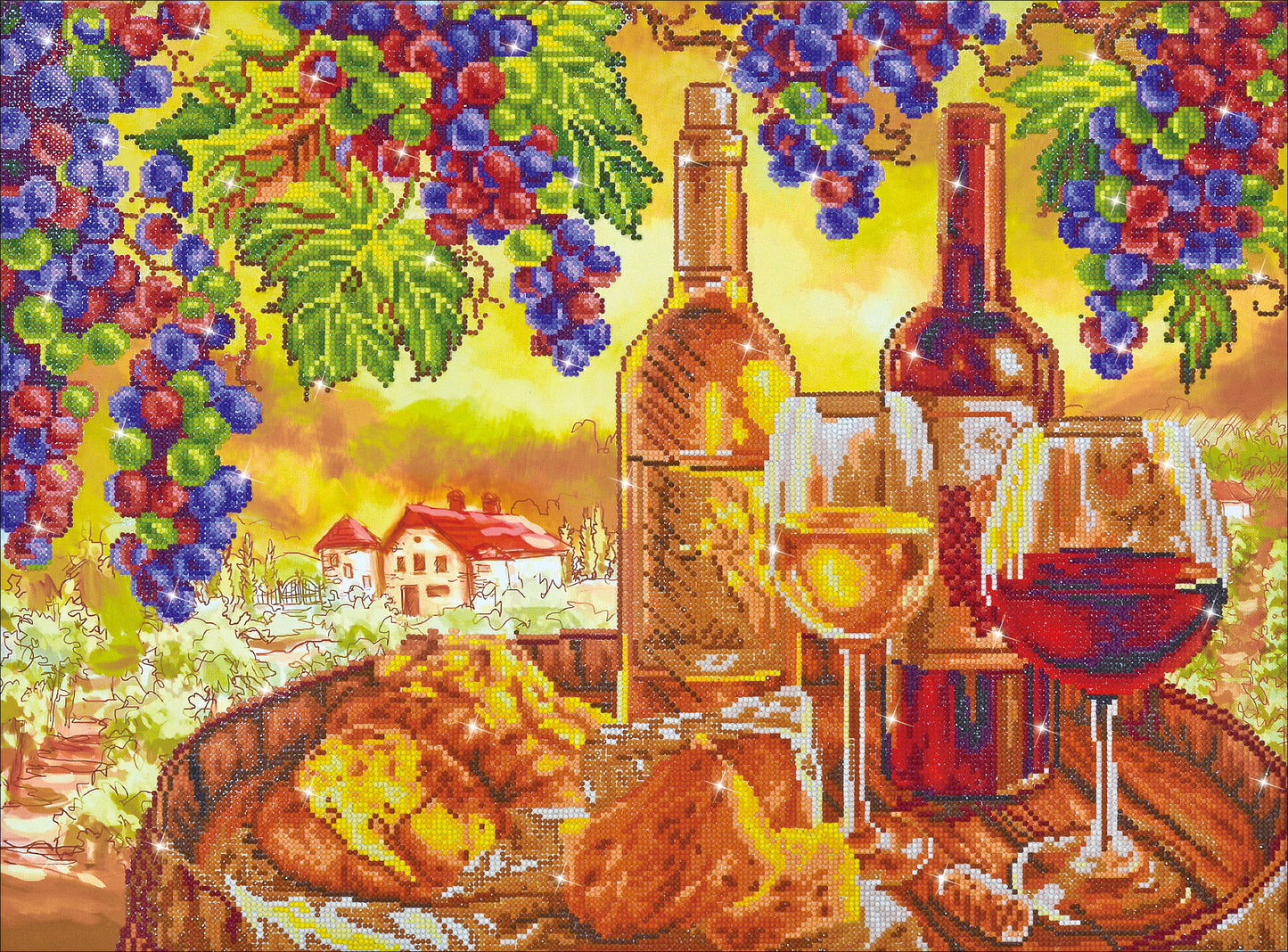 Diamond Dotz Diamond Embroidery Facet Art Kit 30.75"X23.5"-Les Vins de Campagne