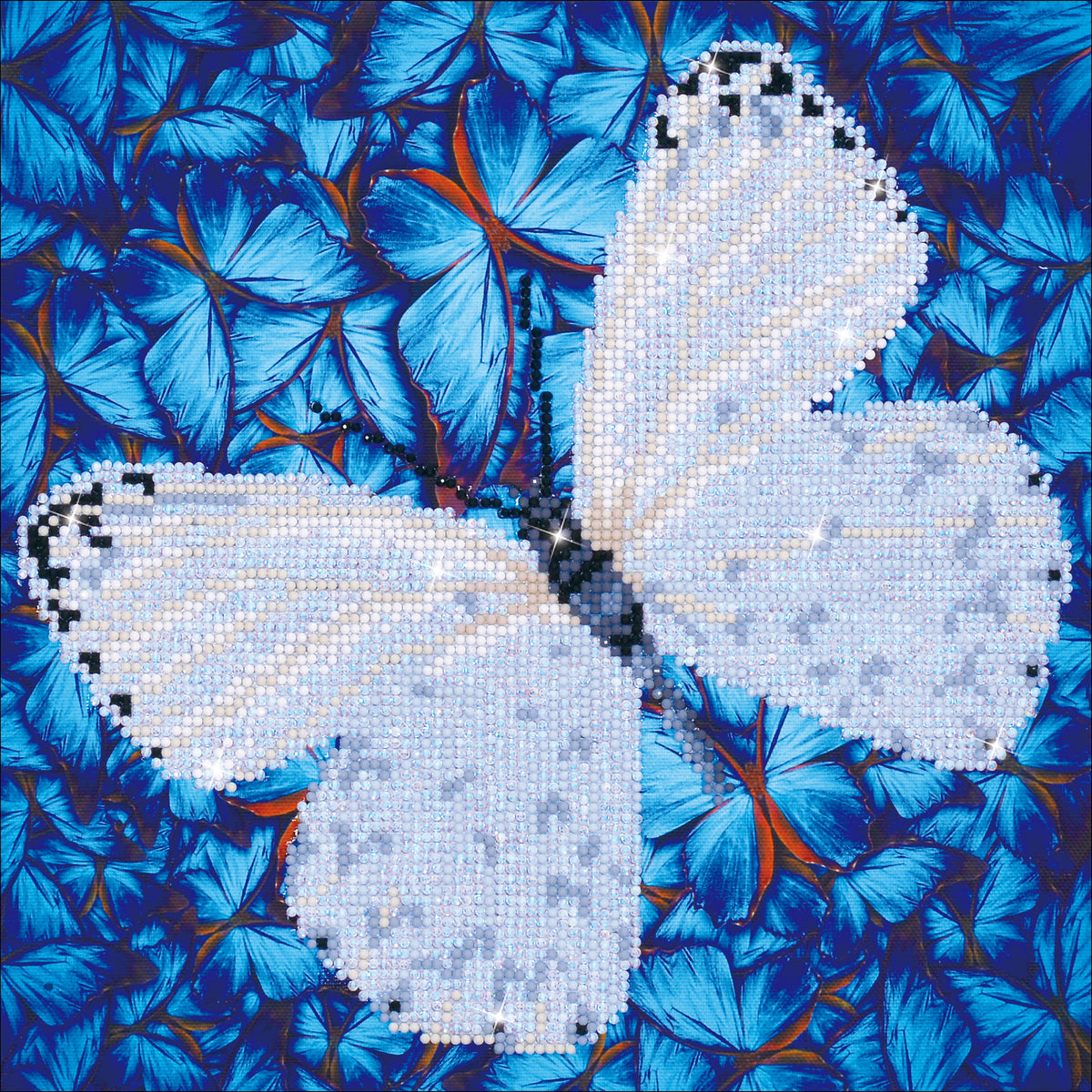 Diamond Dotz Diamond Embroidery Facet Art Kit 14"X14"-Flutterby White