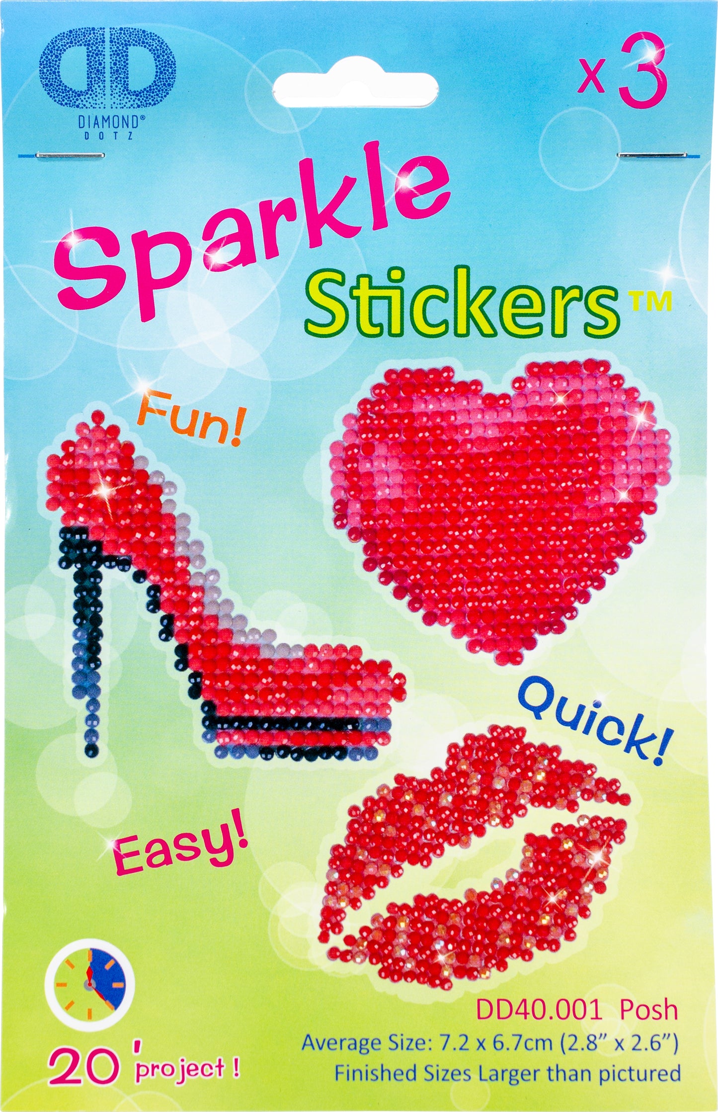 Diamond Dotz Diamond Stickers Facet Art Kit-Assorted Posh 3/Pkg