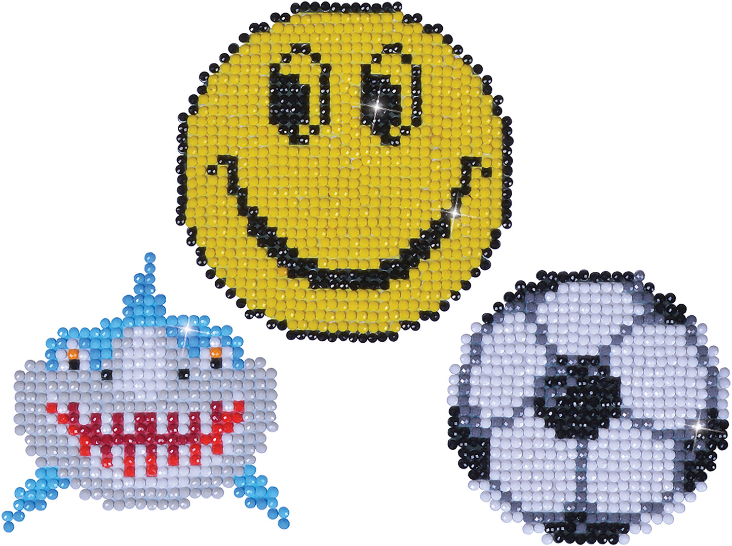 Diamond Dotz Diamond Magnets Facet Art Kit-Assorted Smile 3/Pkg