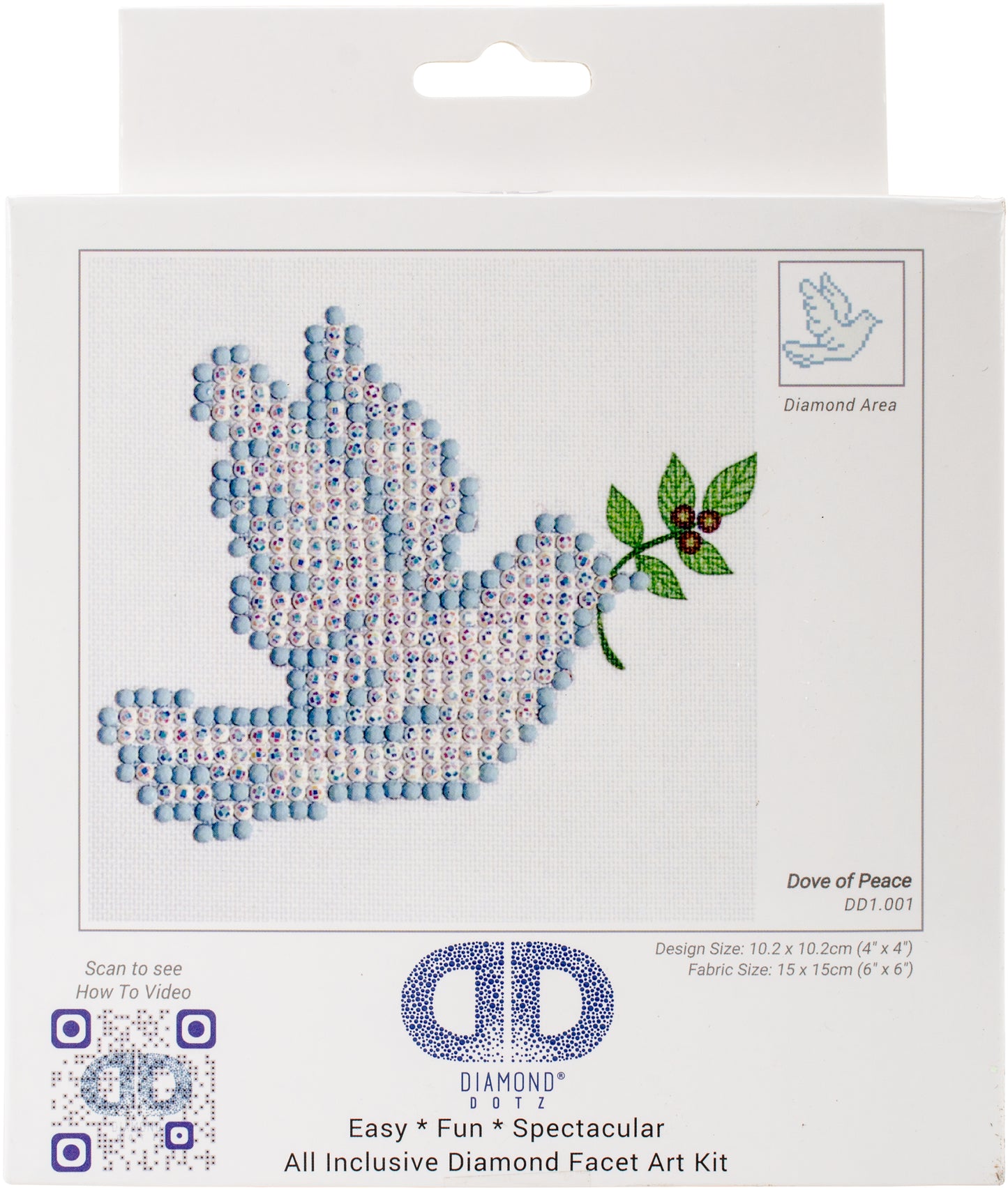 Diamond Dotz Diamond Embroidery Facet Art Kit 6"X6"-Dove Of Peace