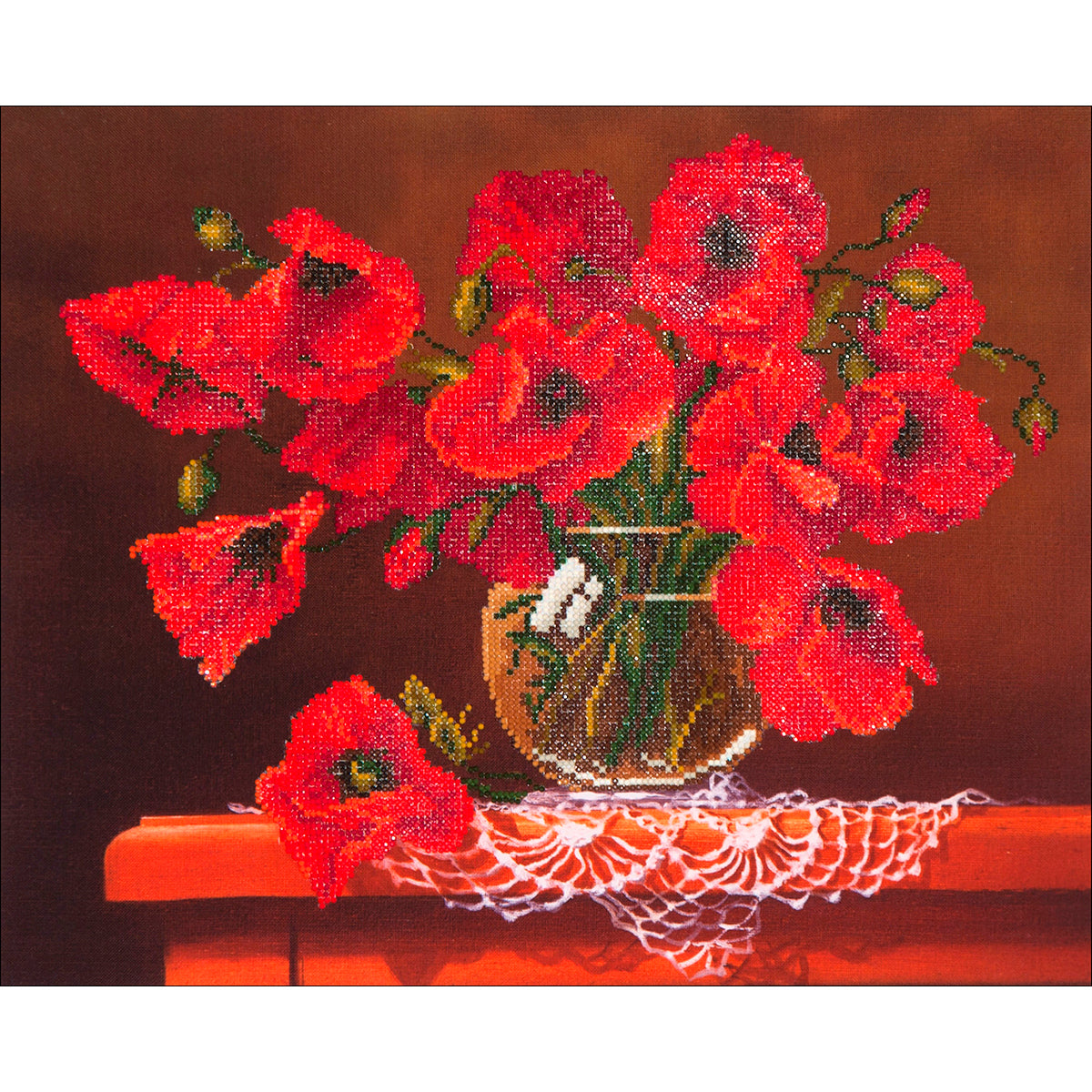 Diamond Dotz Diamond Embroidery Facet Art Kit 23"X19"-Red Poppies