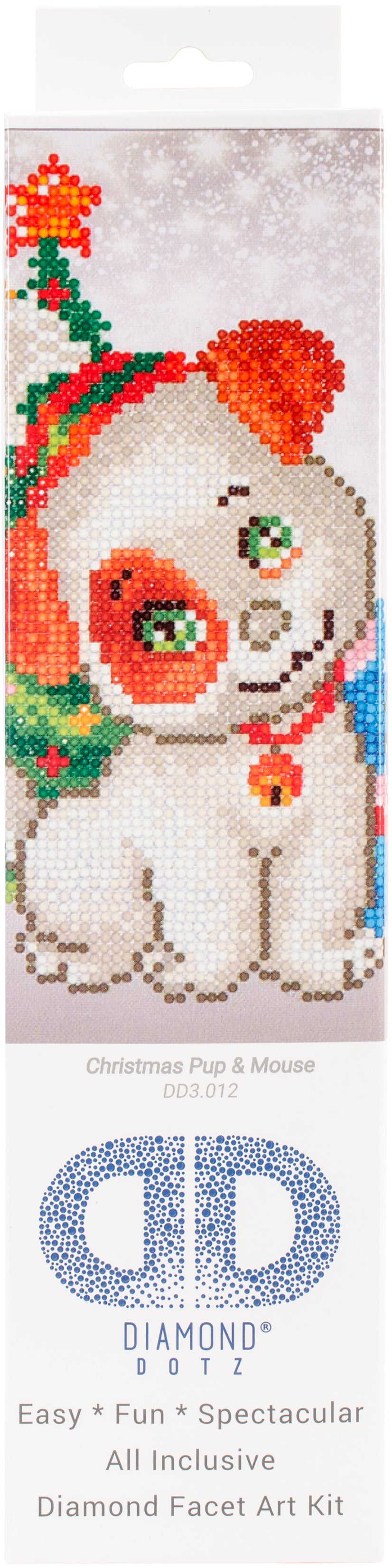 Diamond Dotz Diamond Embroidery Facet Art Kit 11"X11.75"-Christmas Pup & Mouse