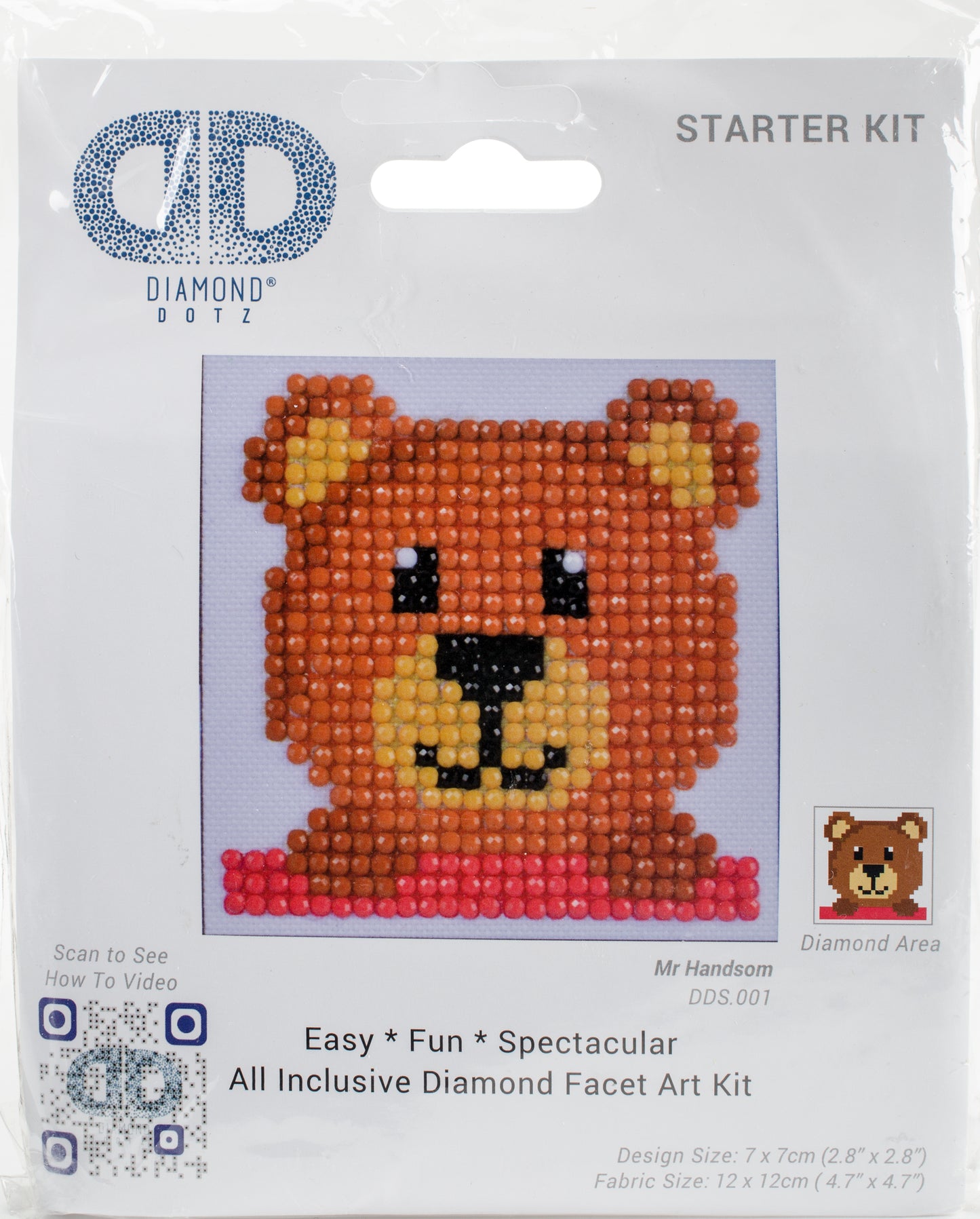 Diamond Dotz Diamond Embroidery Facet Art Kit 4.75"X4.75"-Mr. Handsome