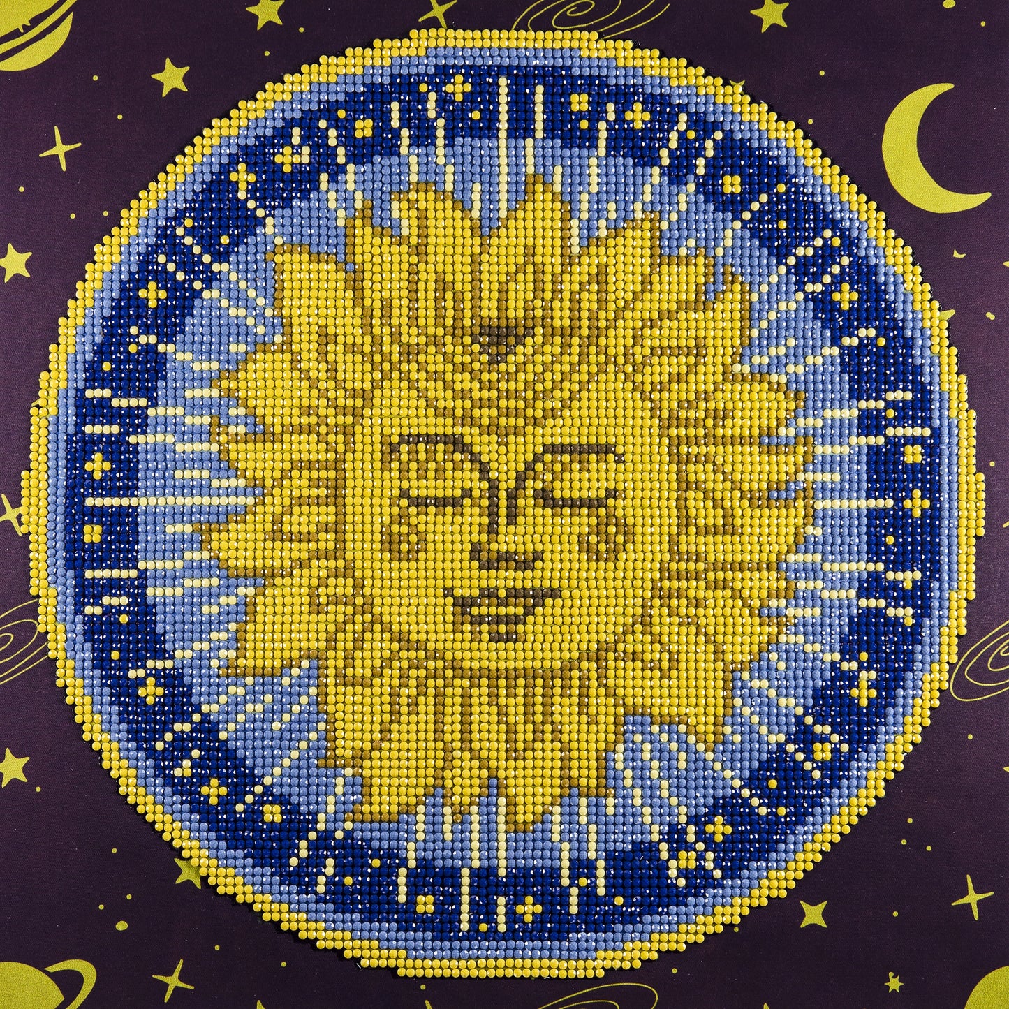 Leisure Arts Diamond Art Intermediate Kit 12"X12"-Sun Mandala