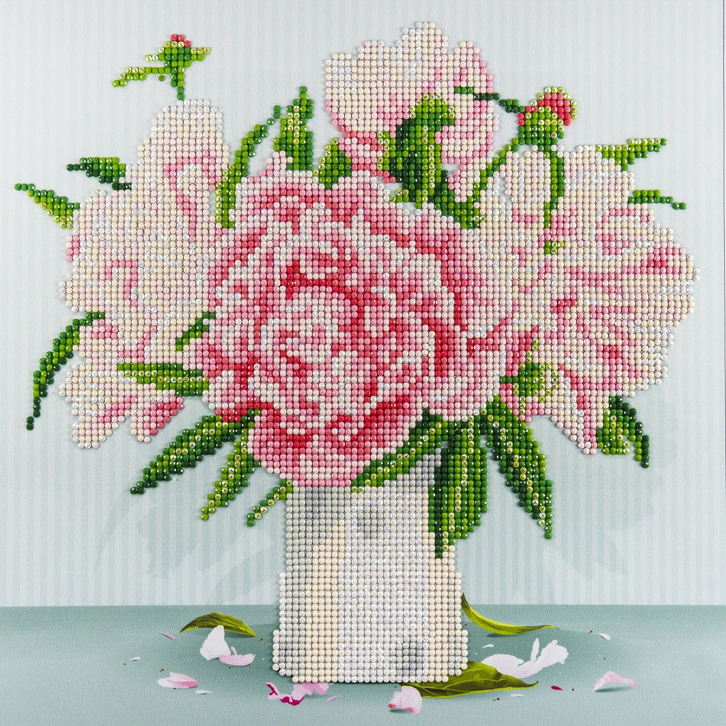 Leisure Arts Diamond Art Intermediate Kit 12"X12"-English Roses