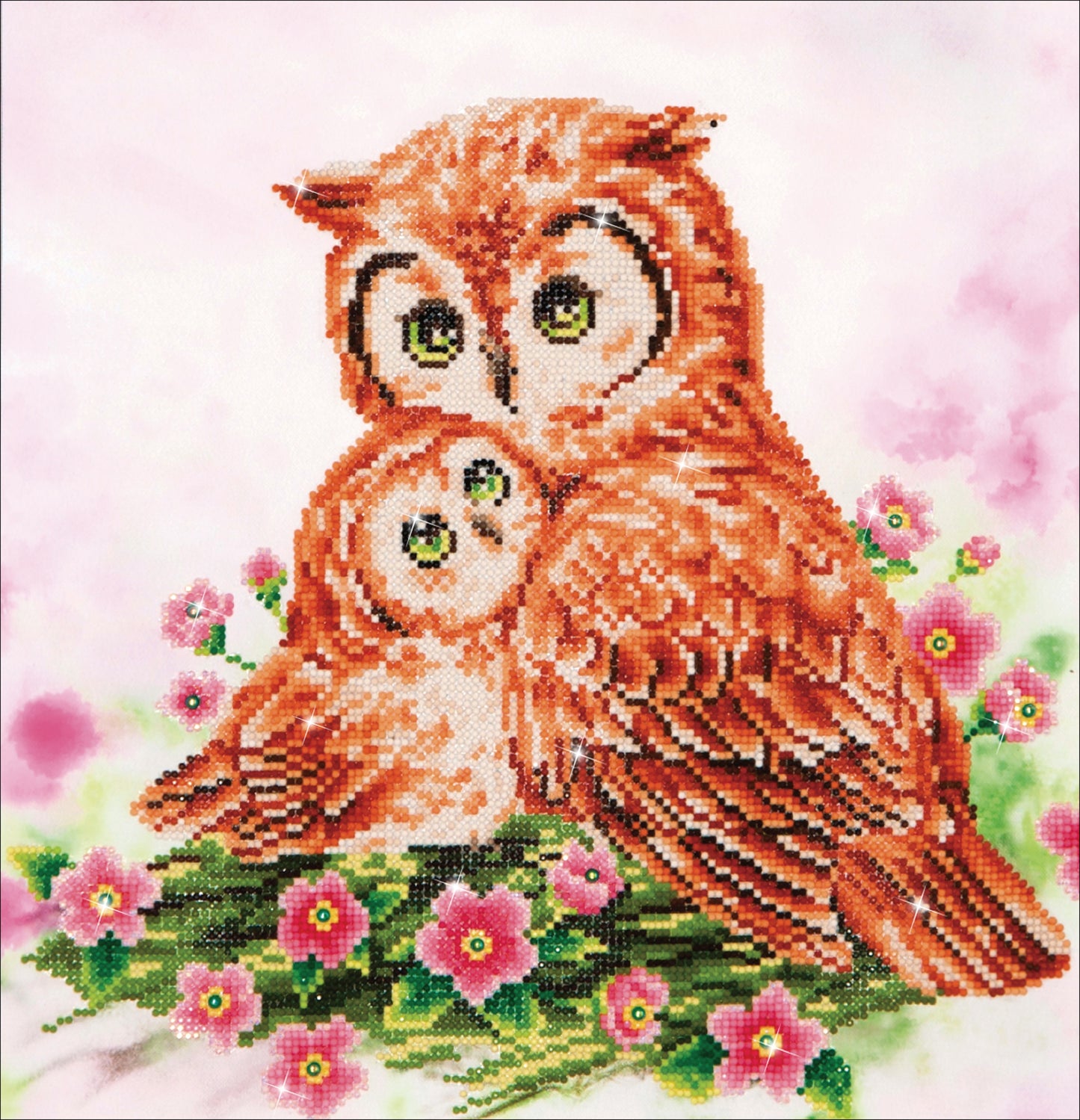 Diamond Dotz Diamond Embroidery Facet Art Kit 16.5"X16.5"-Mother & Baby Owl