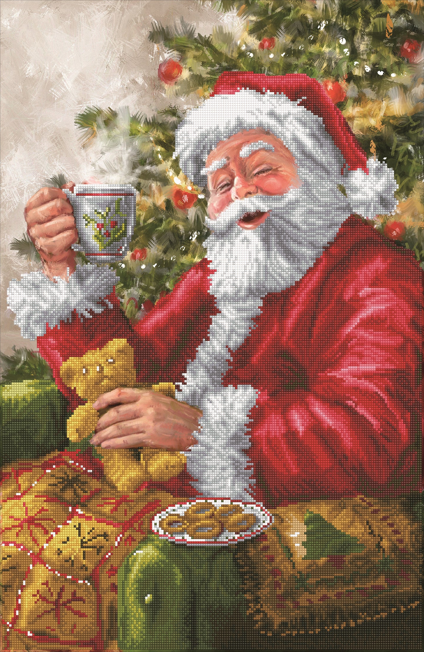 Diamond Dotz Diamond Embroidery Facet Art Kit 20.5"X31.5"-Santa's Cuppa