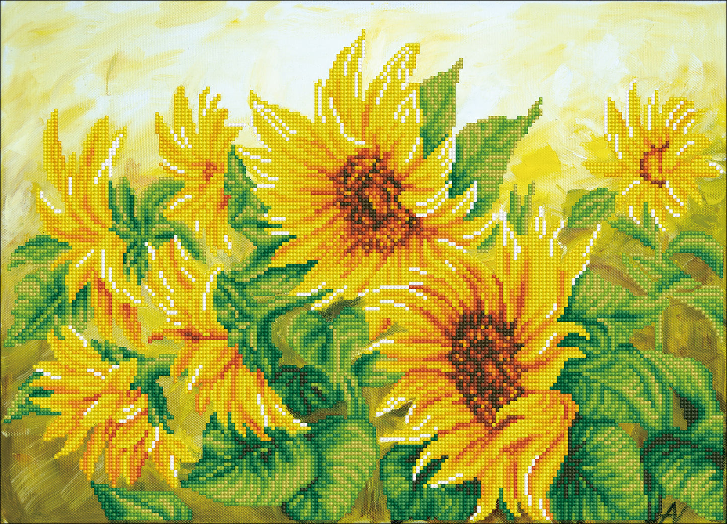 Diamond Dotz Diamond Embroidery Facet Art Kit 22.44"X16.14"-Hazy Daze Sunflowers