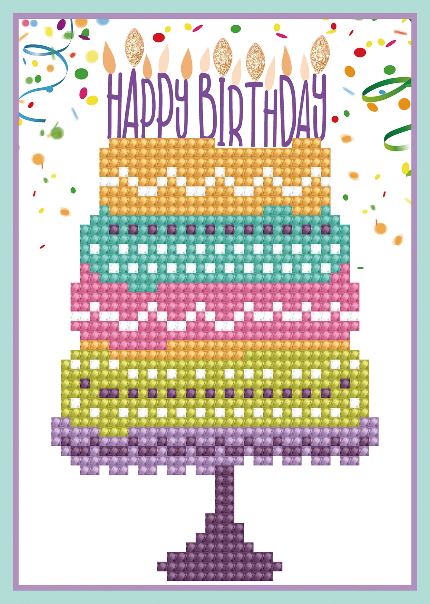Diamond Dotz Diamond Embroidery Facet Art Greeting Card Kit-Happy Birthday Cake