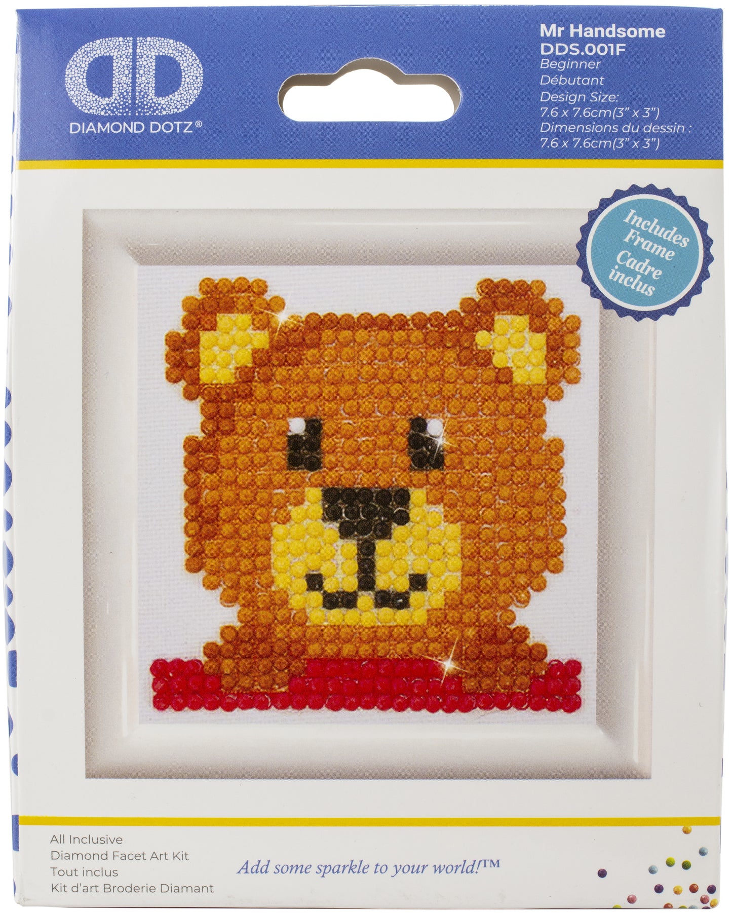 Diamond Dotz Diamond Embroidery Facet Art Kit W/ Frame-Mr. Handsome W/ White Frame