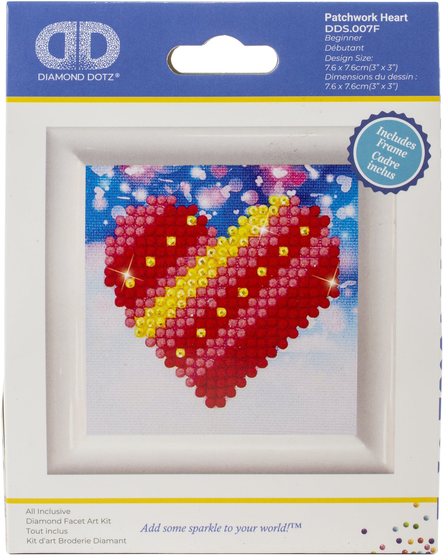 Diamond Dotz Diamond Embroidery Facet Art Kit W/ Frame-Patchwork W/ White Frame