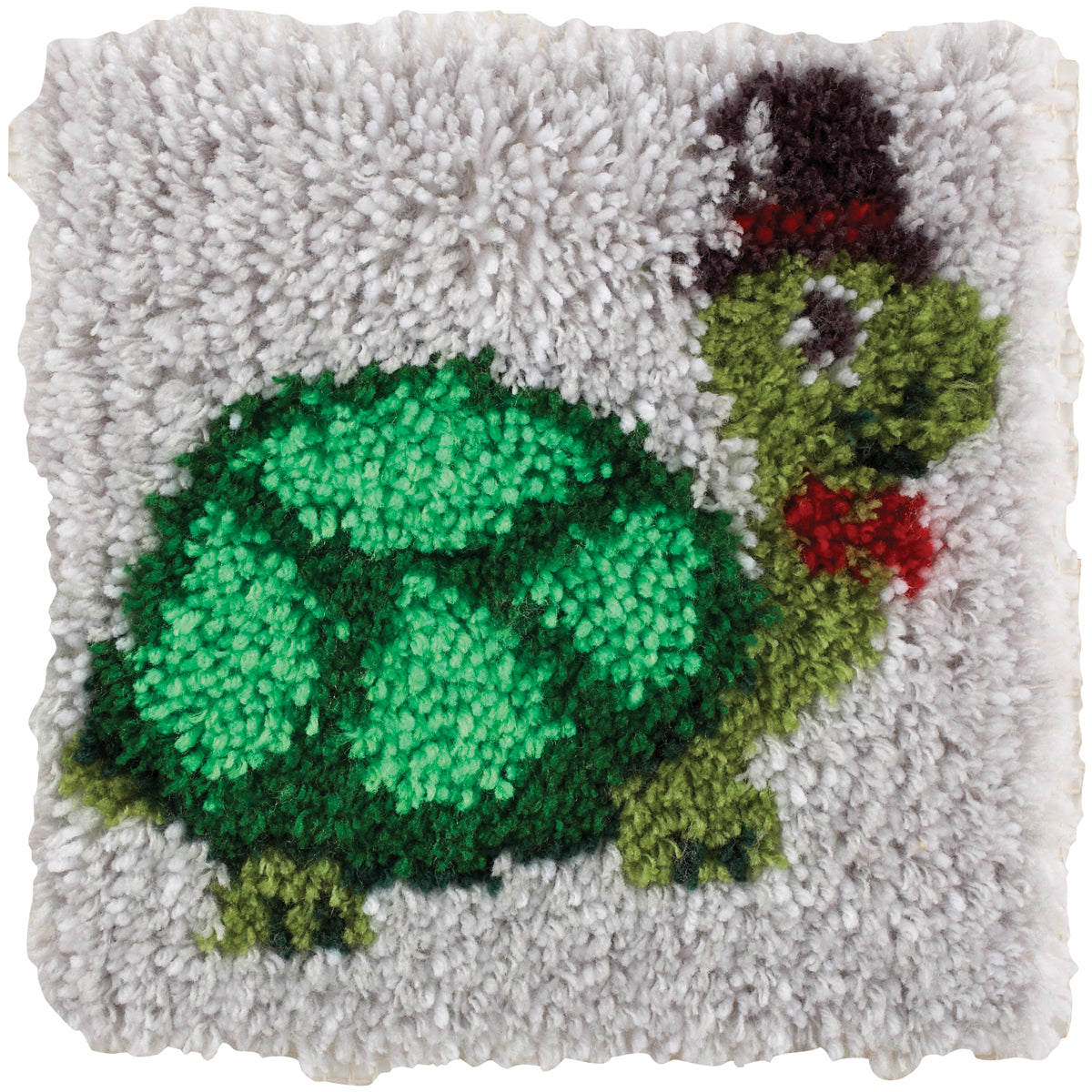 Caron Wonderart Latch Hook Kit 12"X12"-Turtle