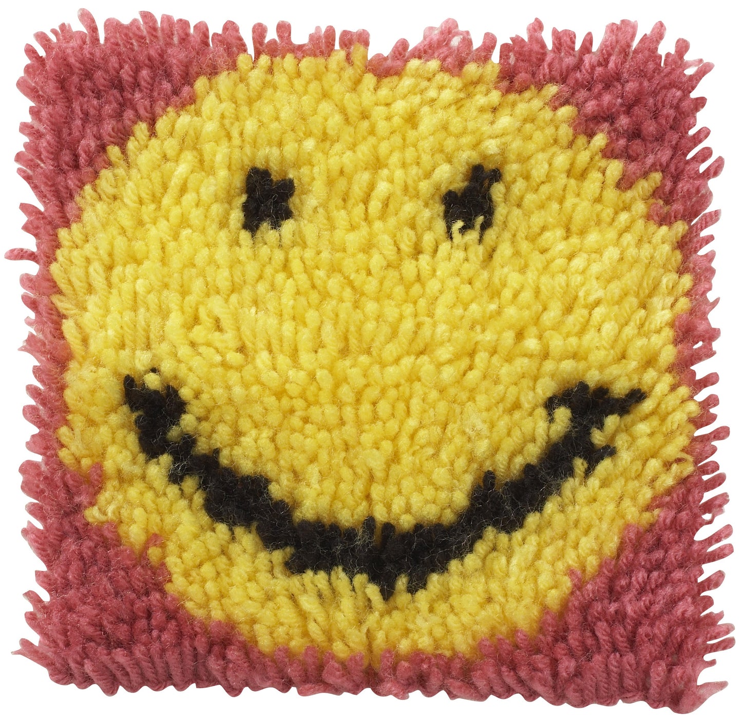 Caron Wonderart Latch Hook Kit 8"X8"-Smile