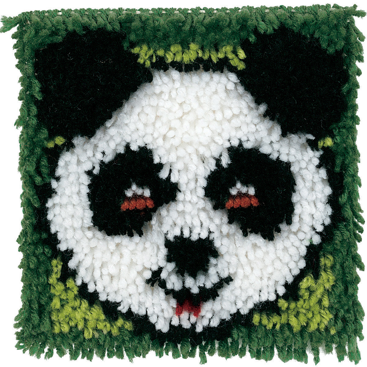 Caron Wonderart Latch Hook Kit 8"X8"-Panda