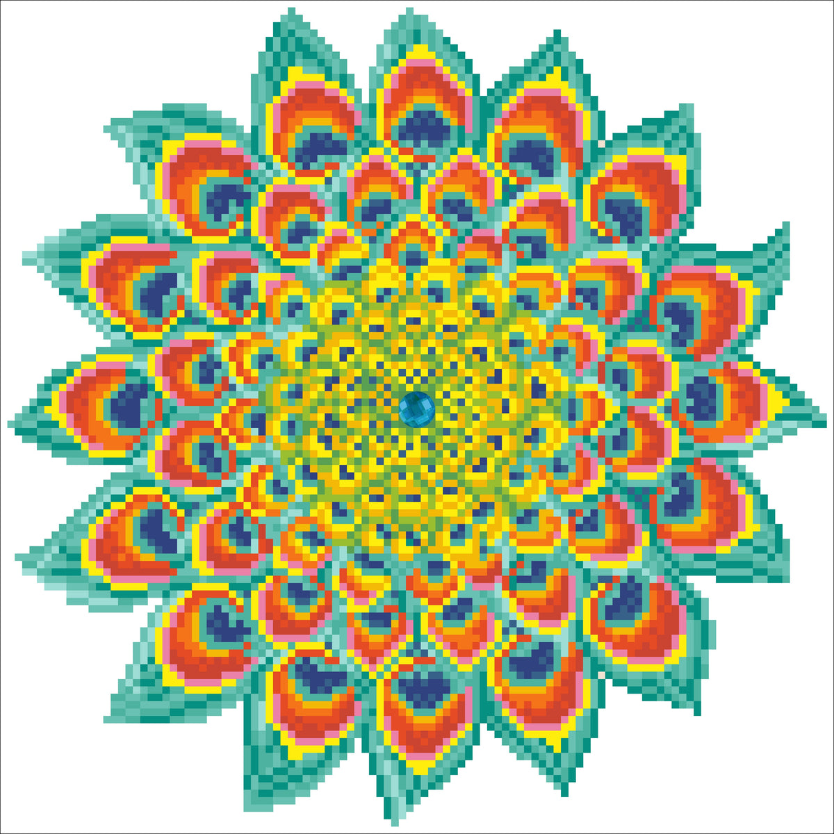 Diamond Dotz Diamond Embroidery Facet Art Kit 12.6"X12.6"-Peacock Mandala