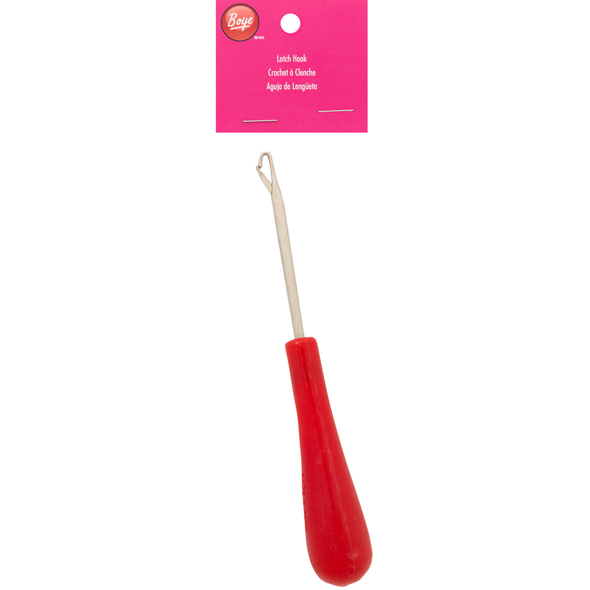 Boye Straight Latch Hook 6.75"-Plastic Handle