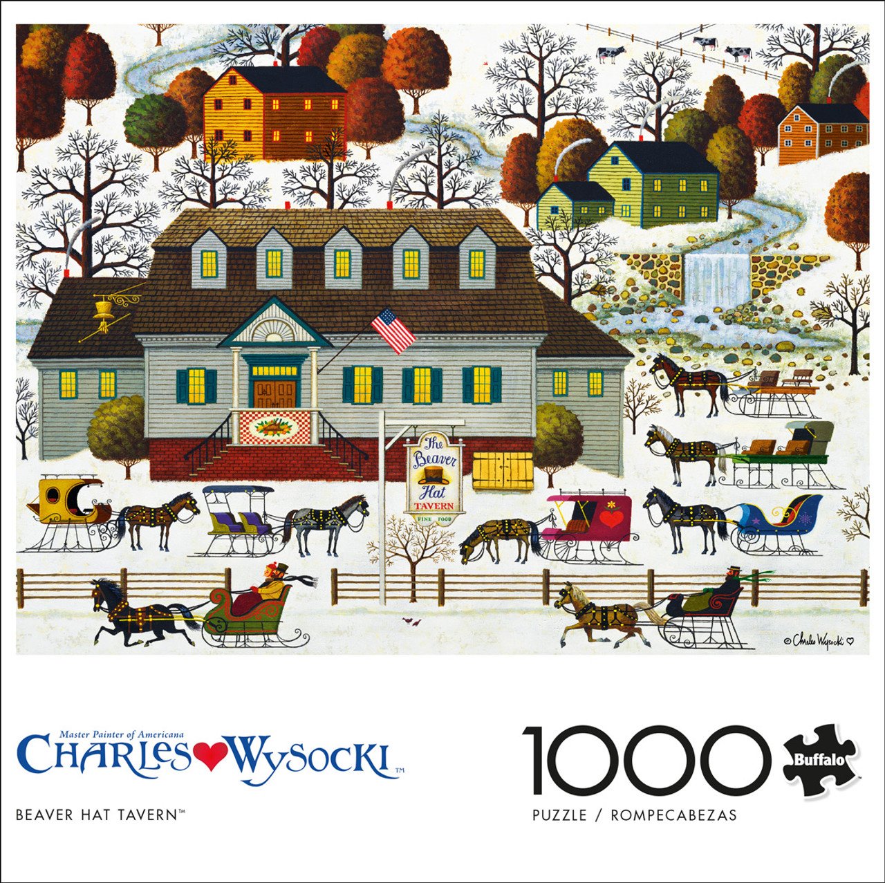 Charles Wysocki: Beaver Hat Tavern 1000 Piece Puzzle
