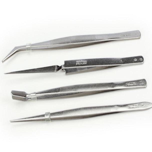 4 Piece Tweezer Set