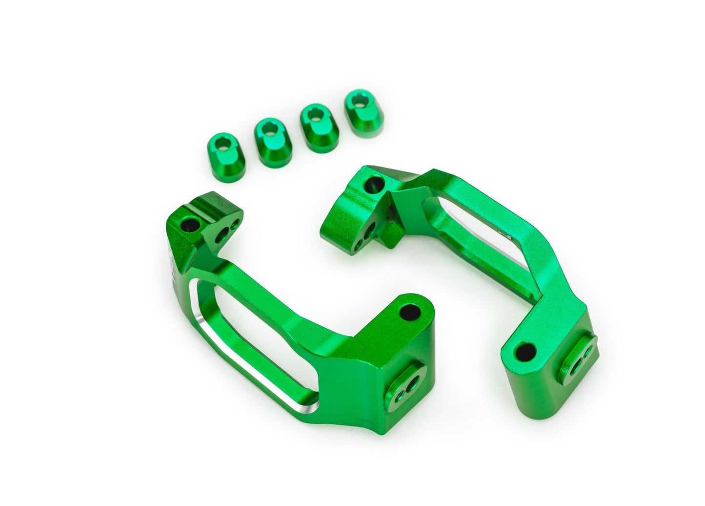 Green Aluminum Caster Blocks (L&R)