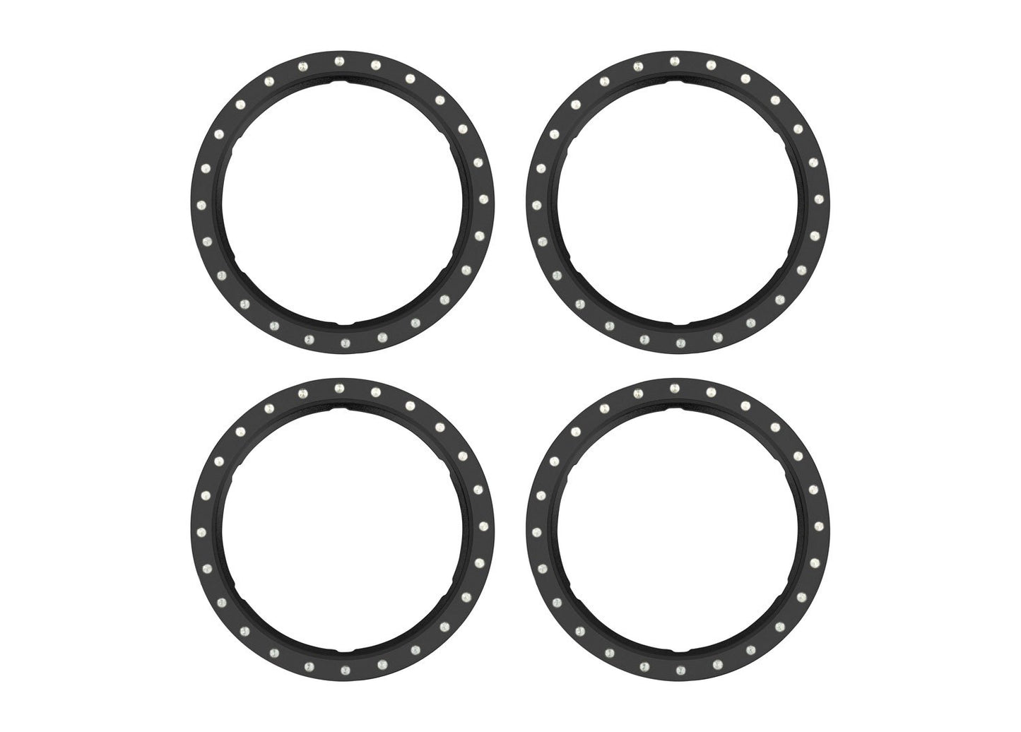 Pro Scale Black Aluminum Beadlock Rings (4)