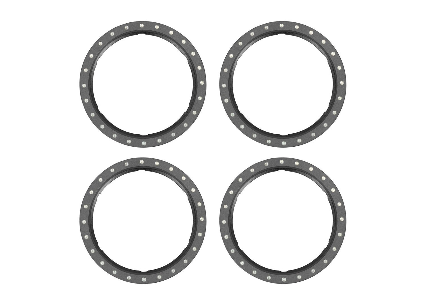 Pro Scale Gray Aluminum Beadlock Rings (4)