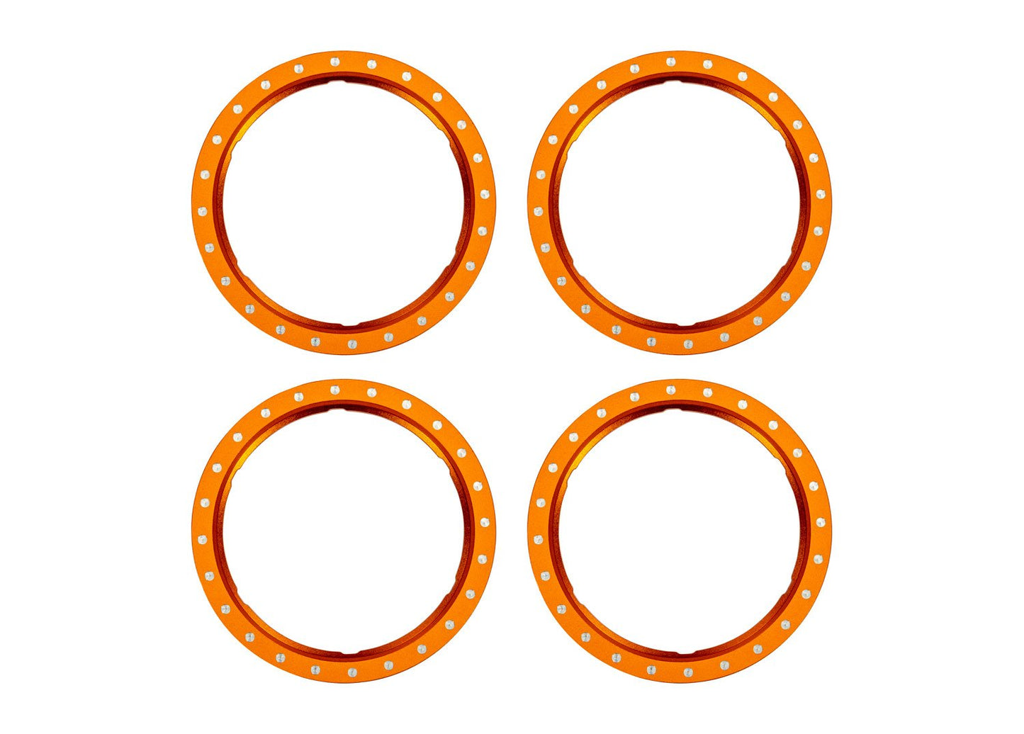 Pro Scale Orange Aluminum Beadlock Rings (4)