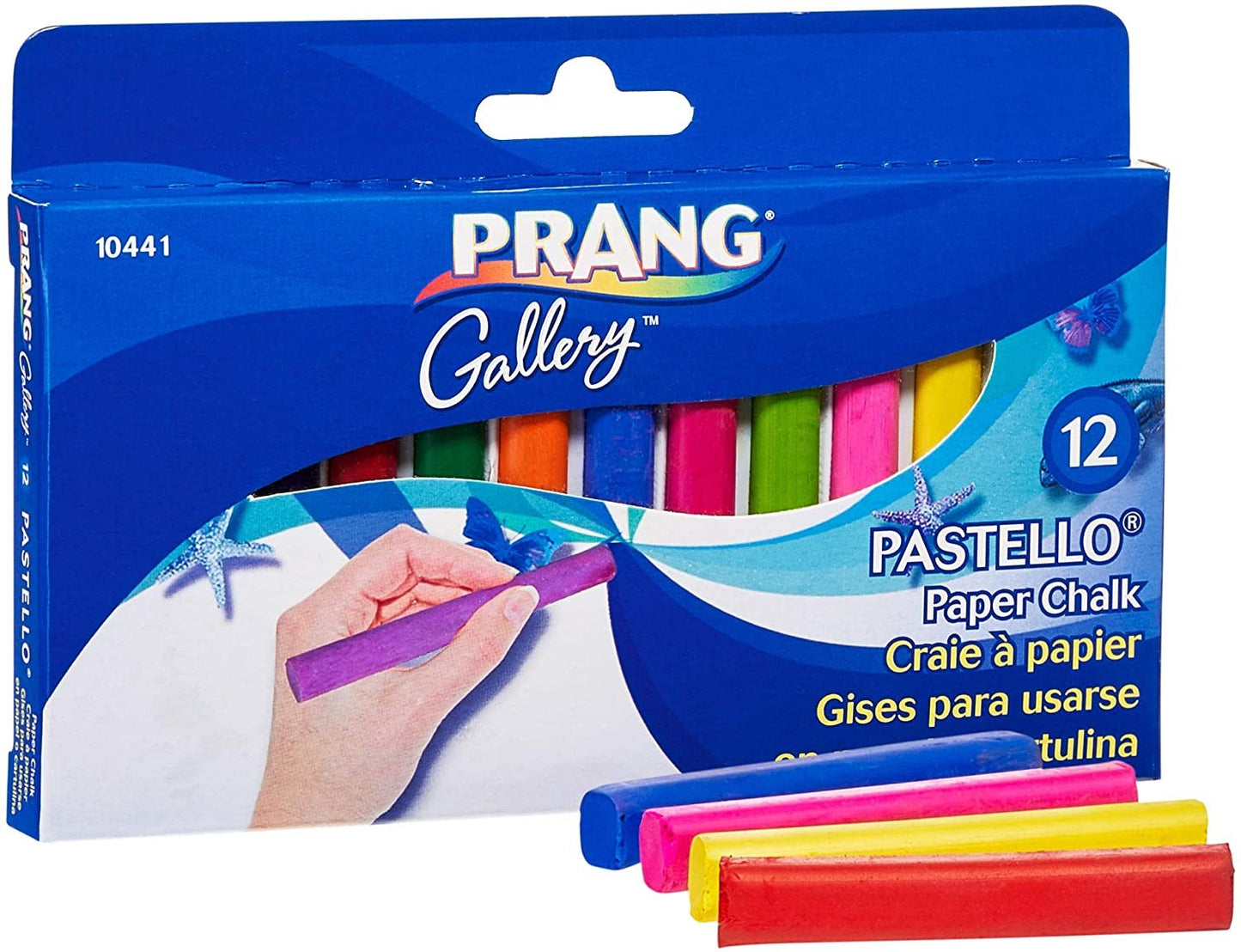PRANG PASTELLO CHALK - Square Stick 12 Count
