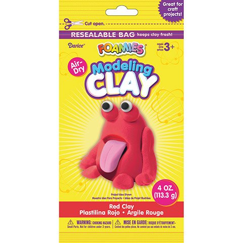 4oz Air Dry Clay Red