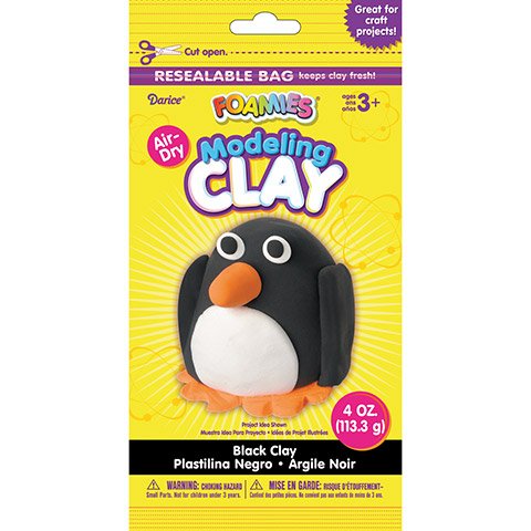 4oz Air Dry Clay Black