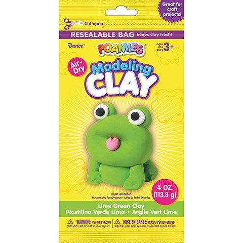 4oz Air Dry Clay Lime Green