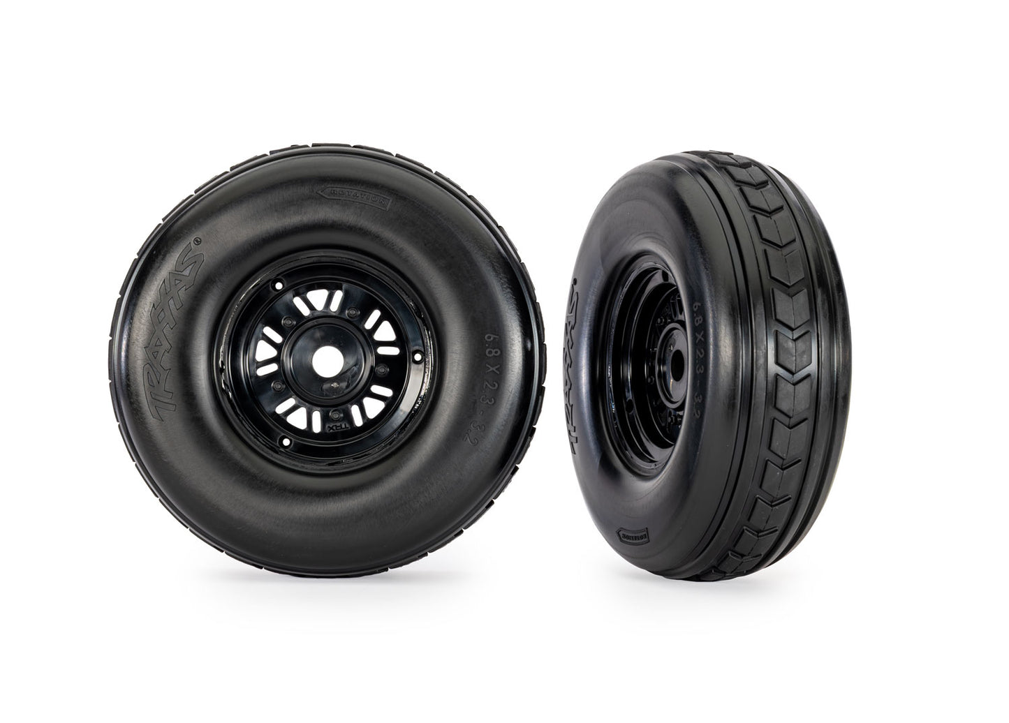 3.2" Funco Black Front Wheels & Arrow Tires (2)